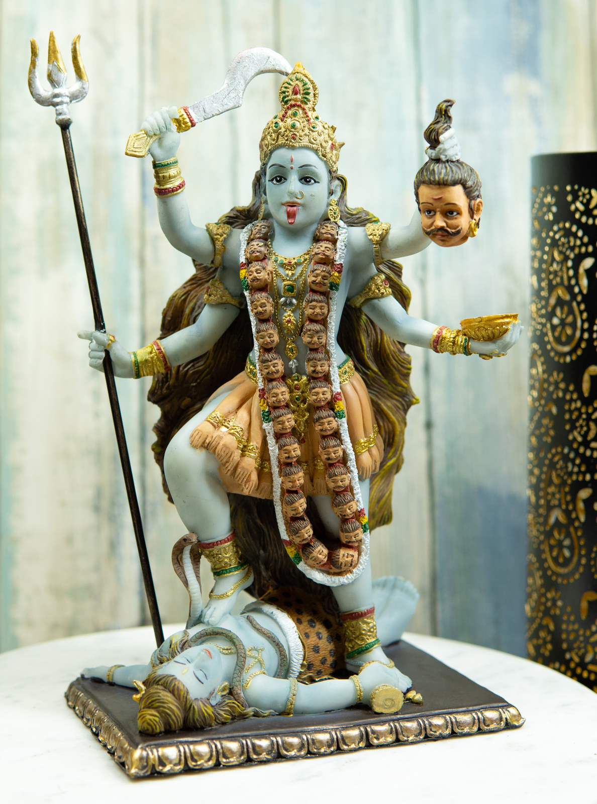 Ebros Gift Mahavidya Devi Kali Holding Severed Head Of The Ego Figurine 9 Ebros Gift Mahavidya Devi Kali Holding Severed Head Of The Ego Figurine 9