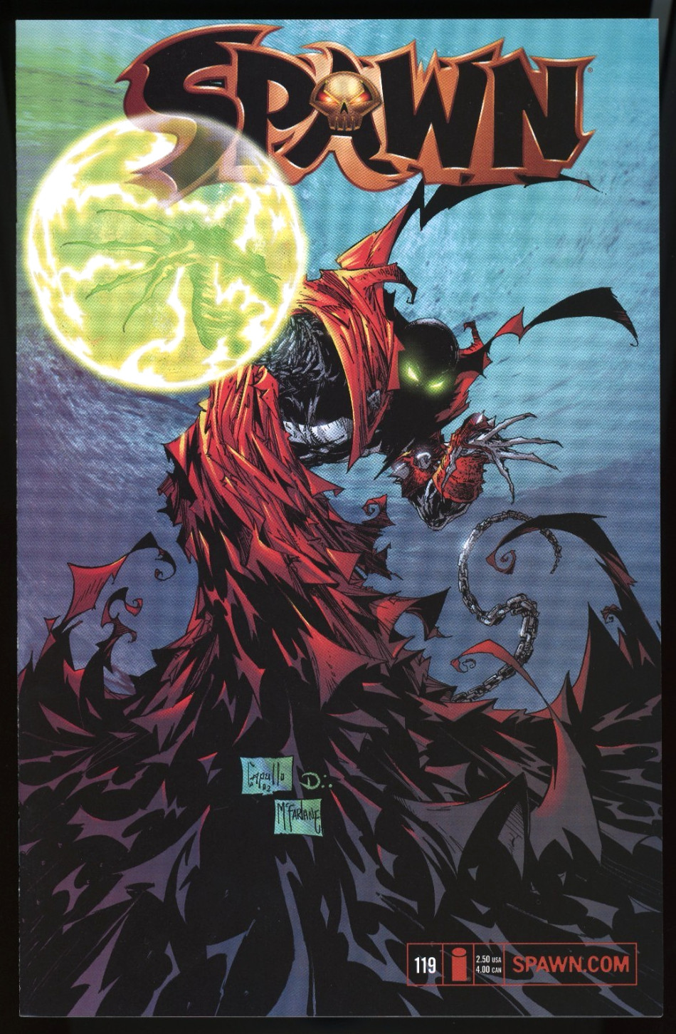 Spawn #119 (1st Cameo of Gunslinger) Image Comics Todd McFarlane 2002