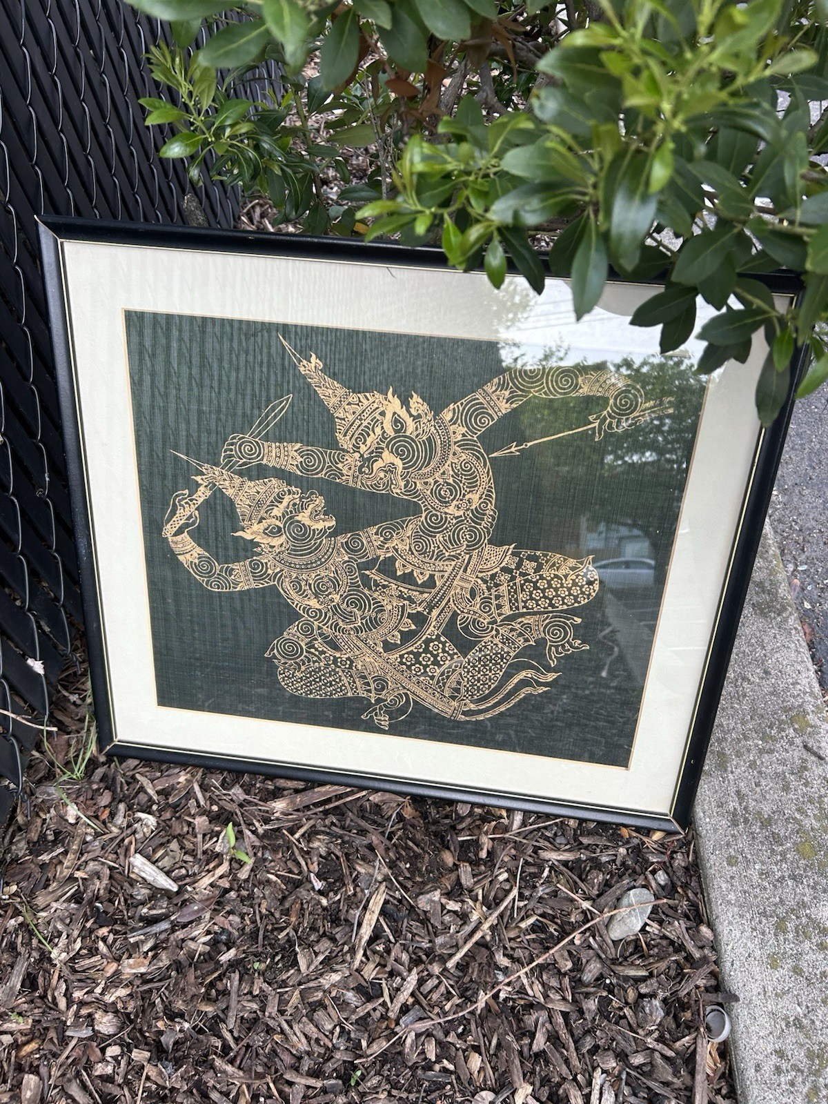 Vintage Thai Temple Silk/ Rubbing dated between the 1960s and 1980s Vintage Thai Temple Silk/ Rubbing dated between the 1960s and 1980s