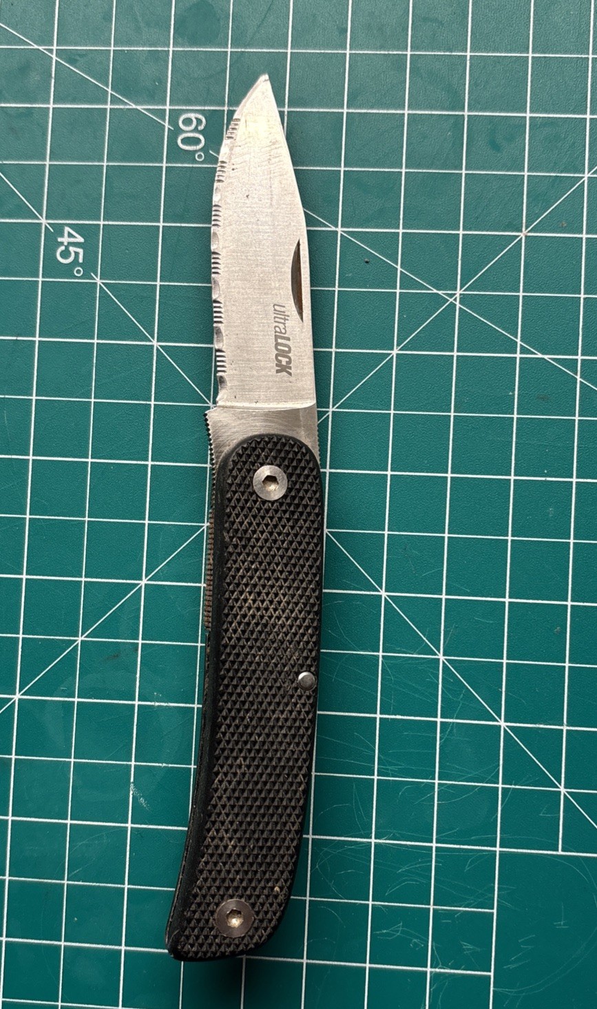 Cold Steel Ultralock Clip Point Full Serrated Blade Ventura Calif Made In Japan