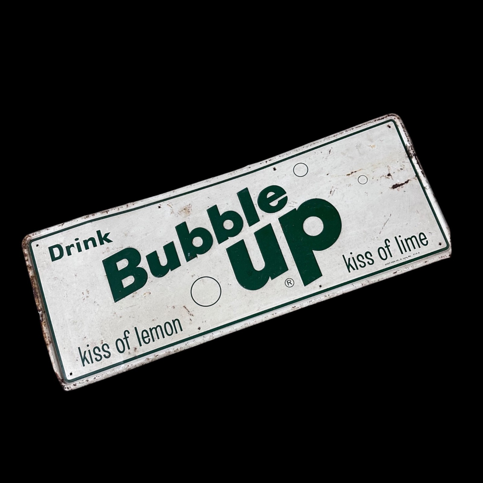 Vintage Drink Bubble Up Metal Sign Retro Soda Advertising 1950s Green white READ Vintage Drink Bubble Up Metal Sign Retro Soda Advertising 1950s Green white READ