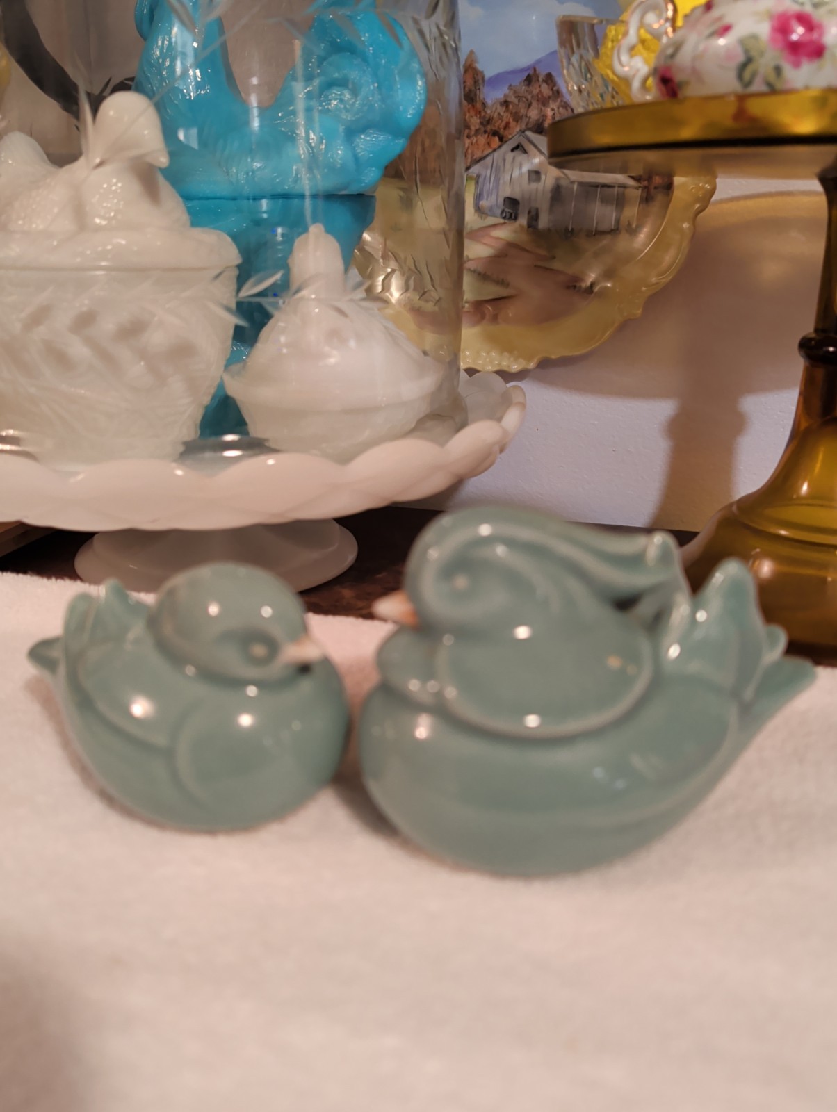 2 VTG Celedon Japanese Ducks 2 VTG Celedon Japanese Ducks