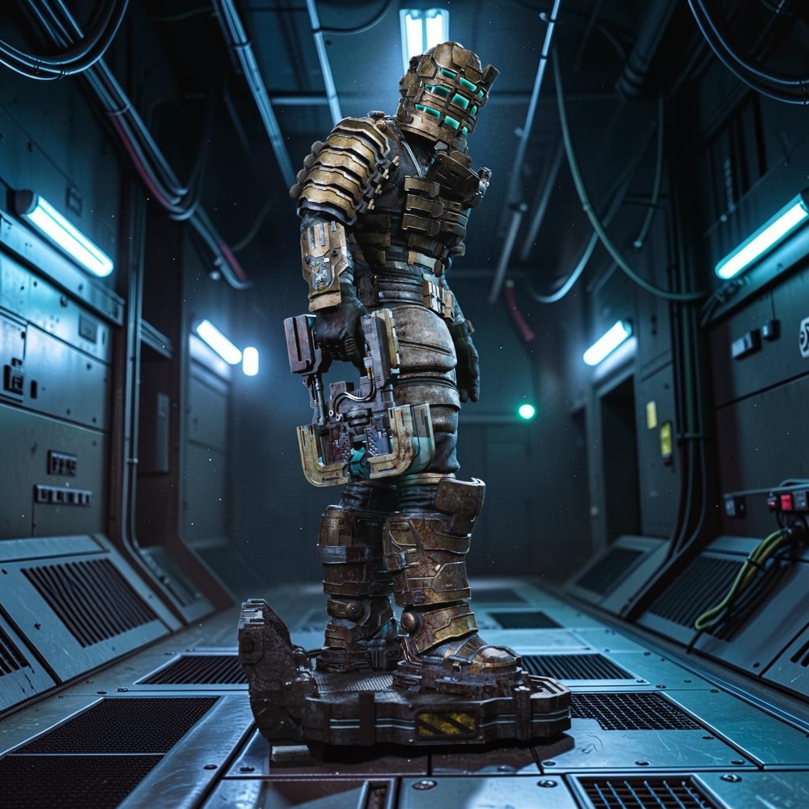 Fanart figure Isaac Clarke Dead Space airbrush painted 9.8 inch Adult +18