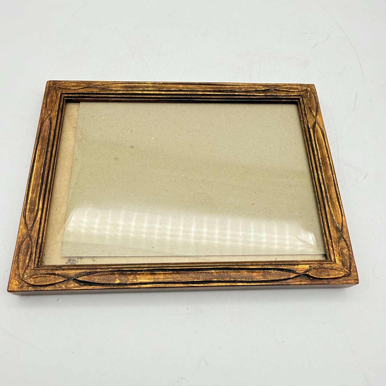 Small Faux Wooden Picture Photo Frame Ornate