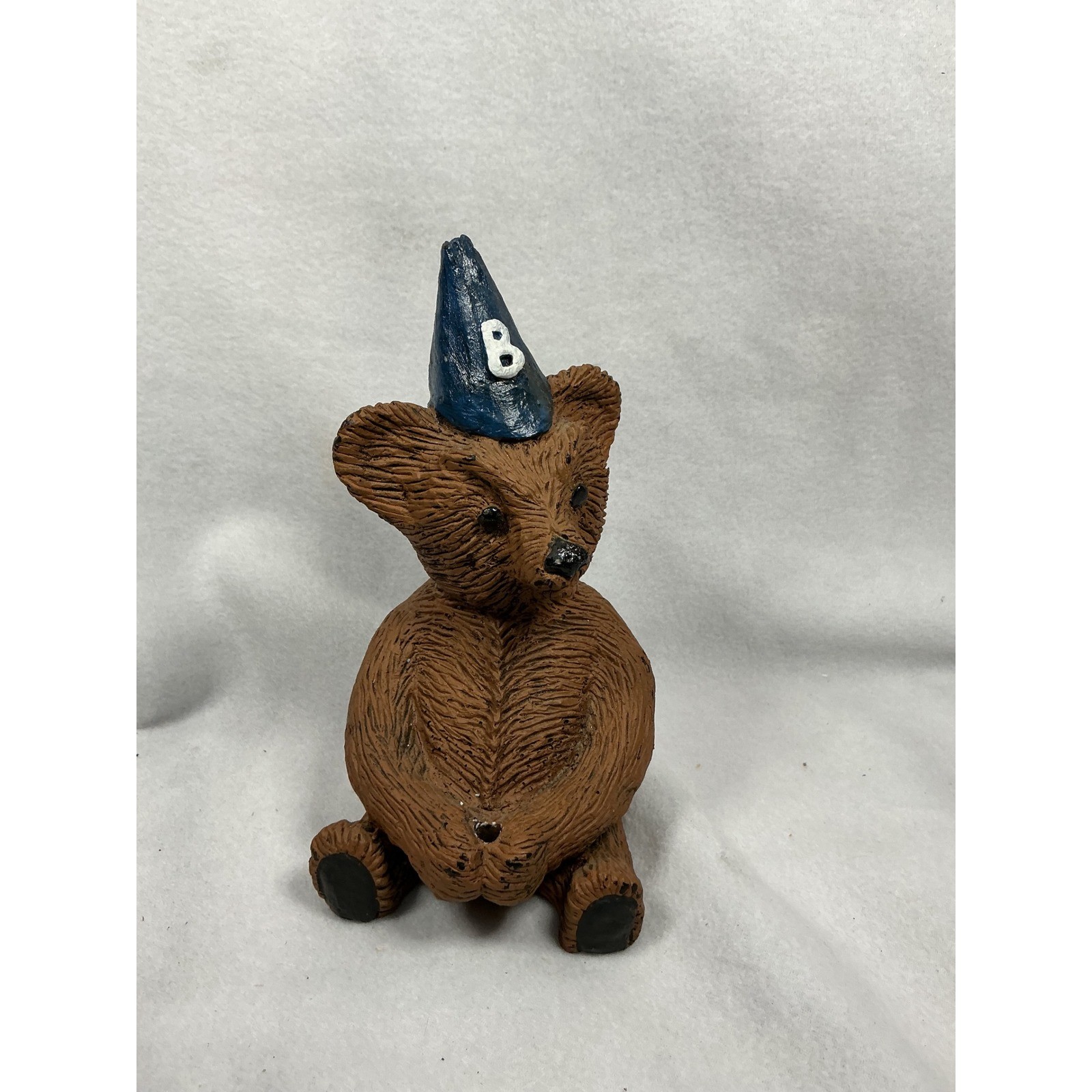 Vintage 1984 The Wax Workers Buster the Official Birthday Bear Figurine 6.5\