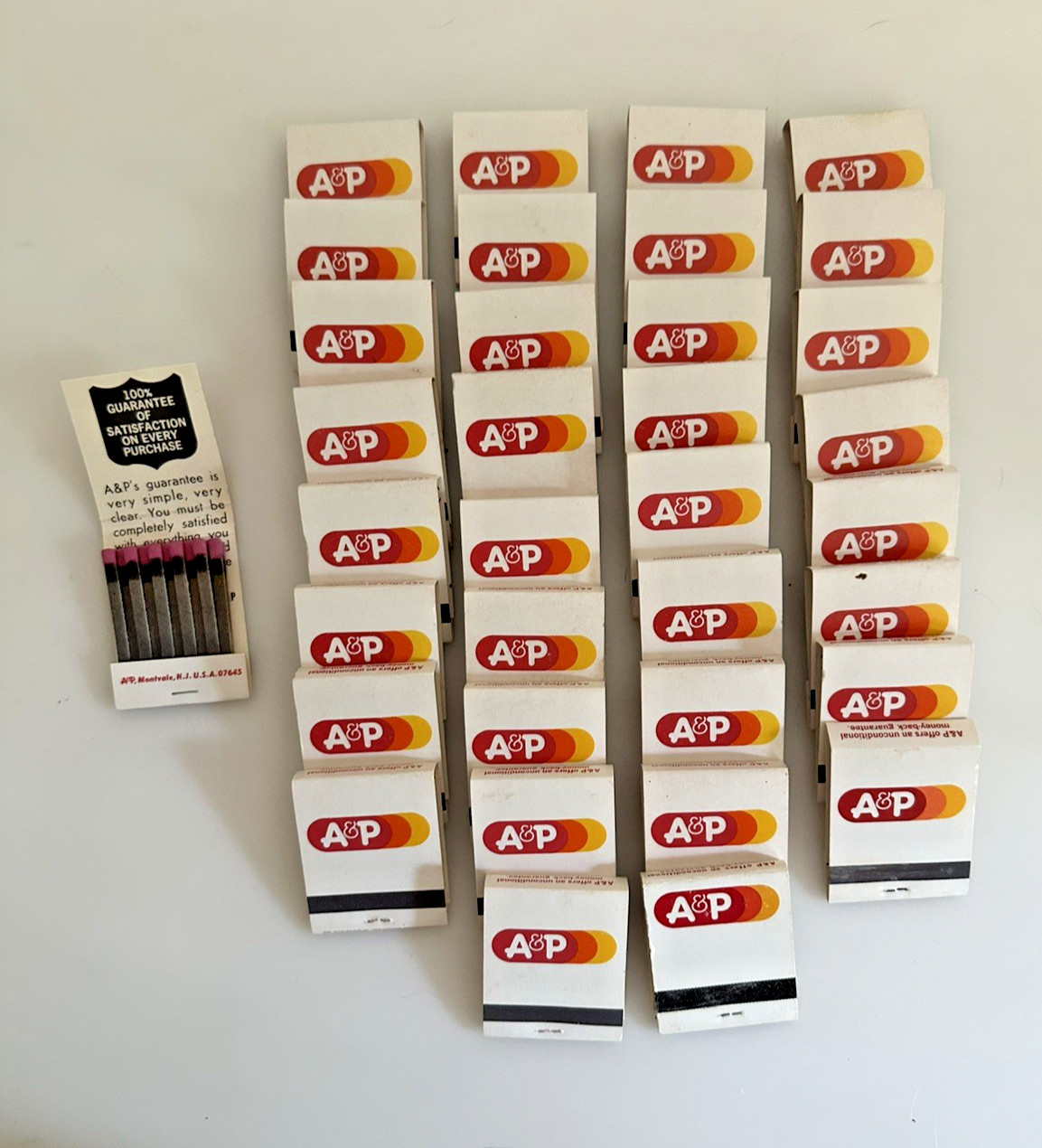 Lot of 35 Vintage A&P Unstruck Matchbooks