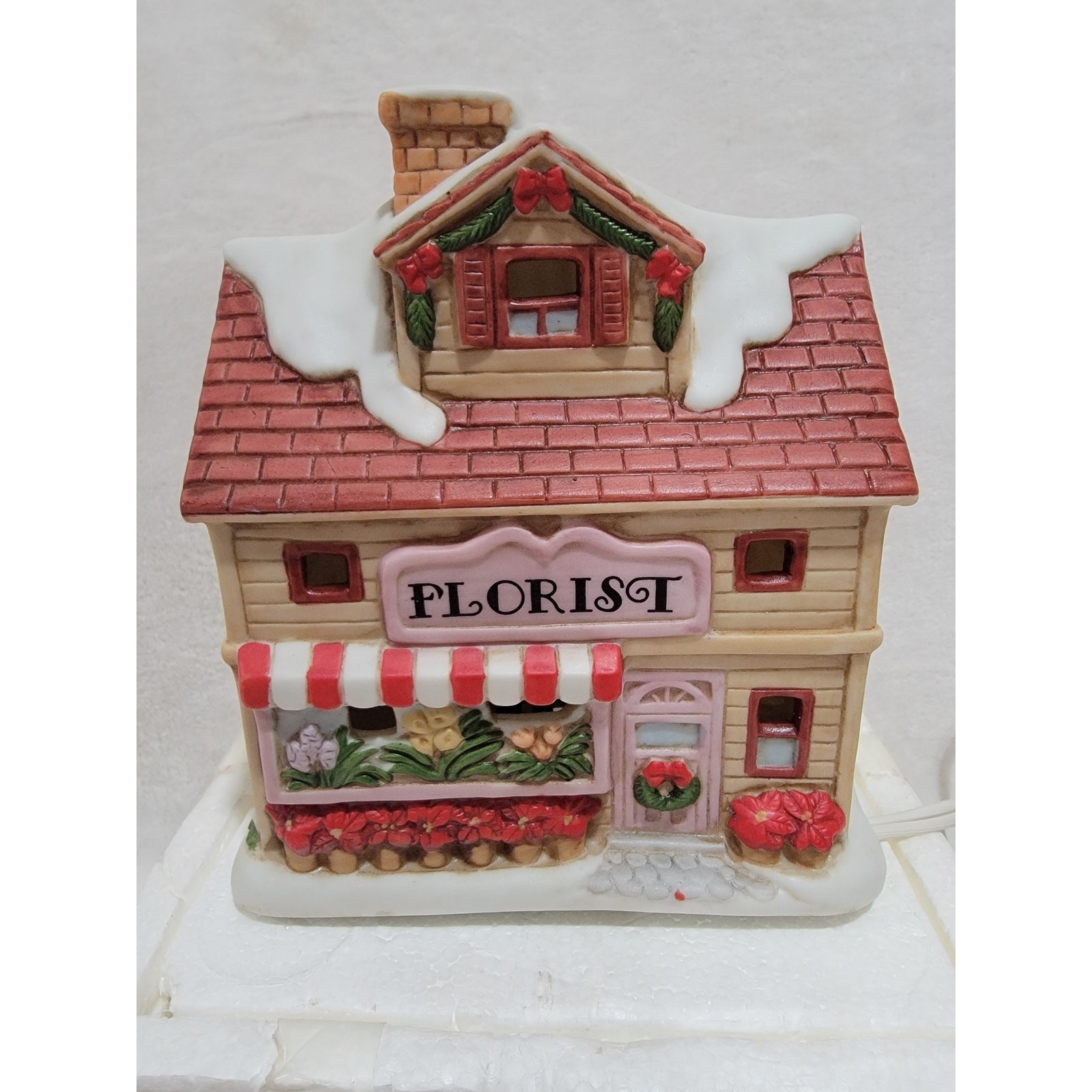 Homco Christmas Village Florist #5603 1995 VTG