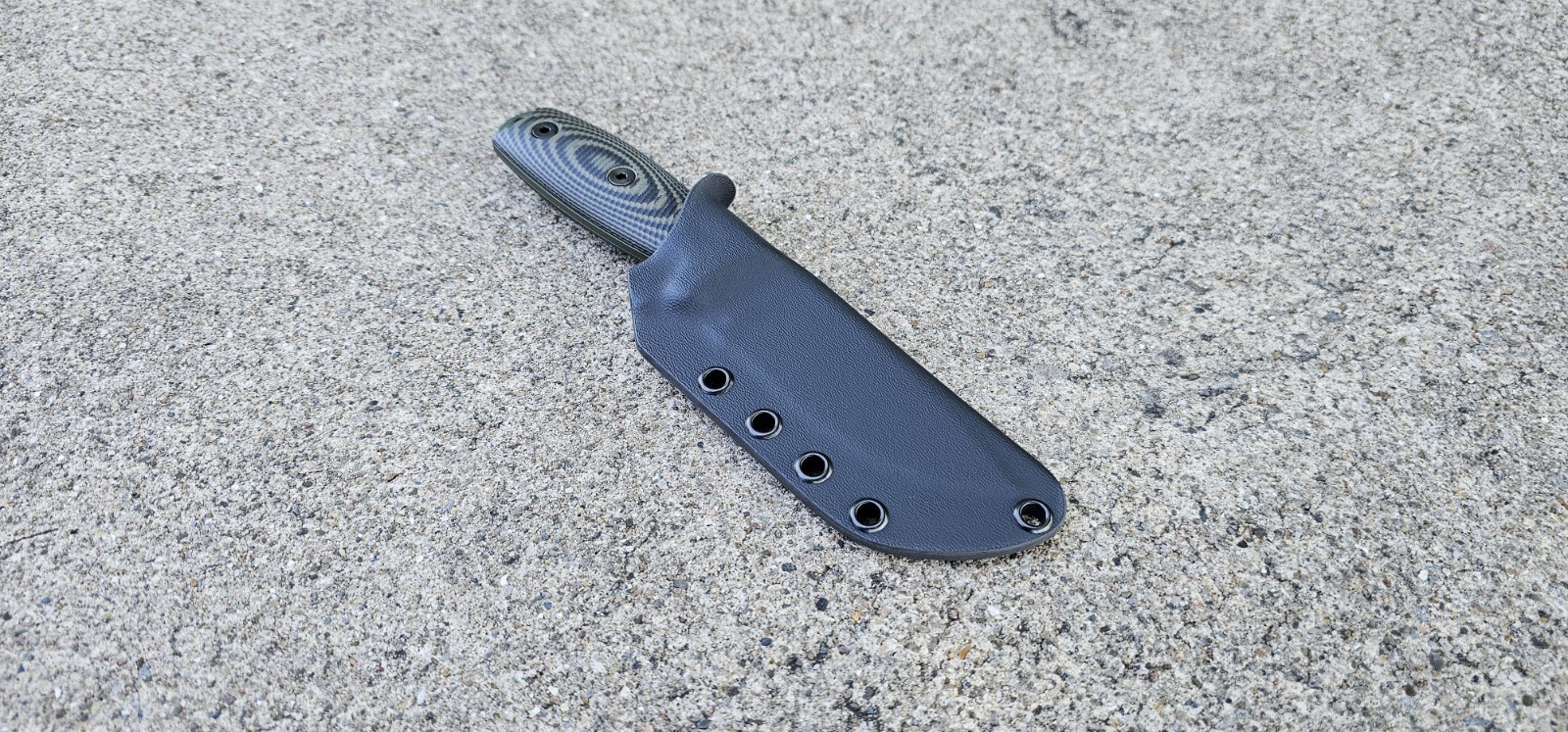 ESEE-3 with 3D scales Custom Kydex Sheath, TACO STYLE, (BK1.0)