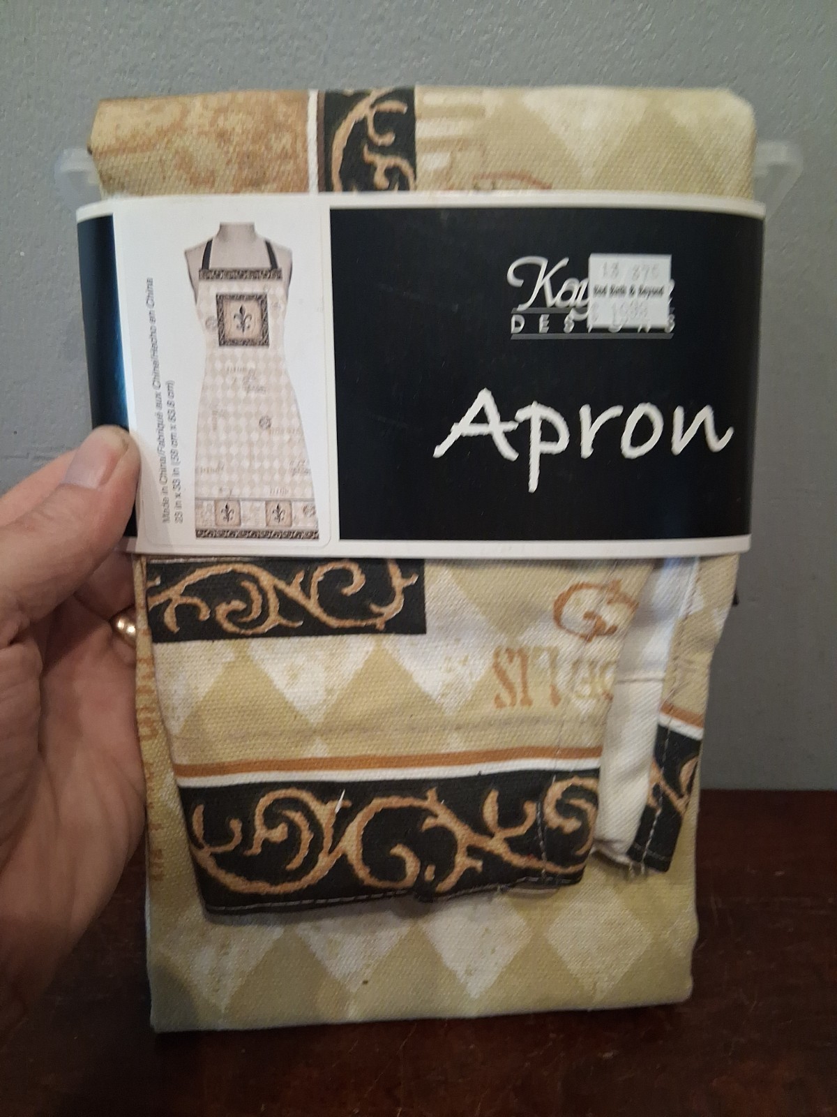 NEW OLD STOCK KAY DEE Designs Canvas Apron Fluer De Lis  NWT