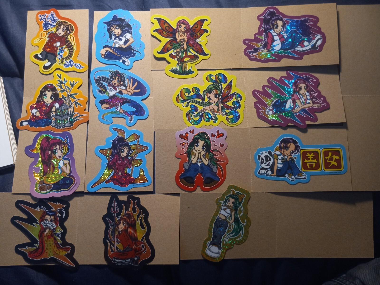 Y2K Girls Anime | Vending Stickers 2002 Full set 15 | Rare classic