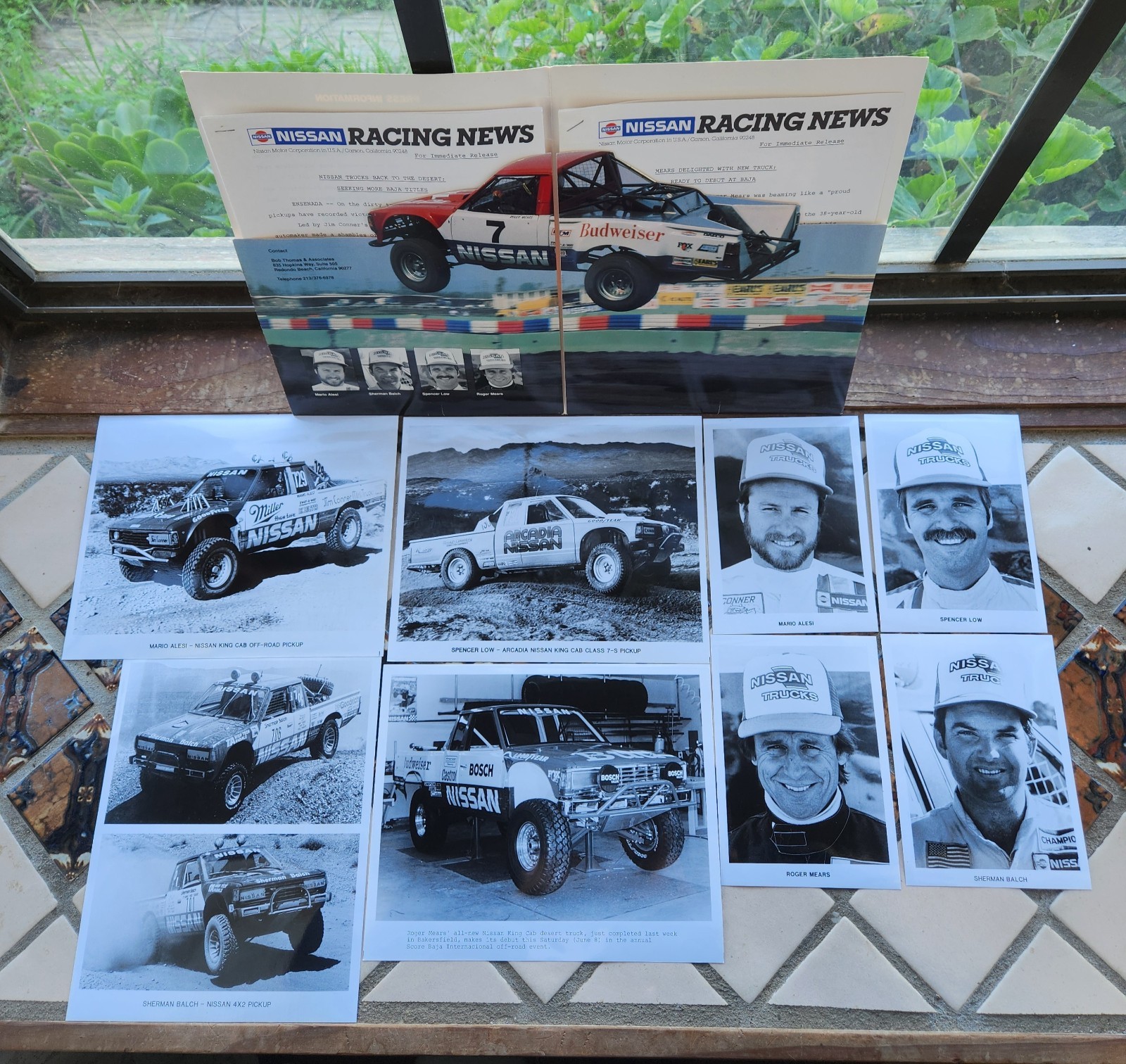 Vtg 1985 Nissan Truck Off-Road Race Press Kit & Photos Racing Team Roger Mears