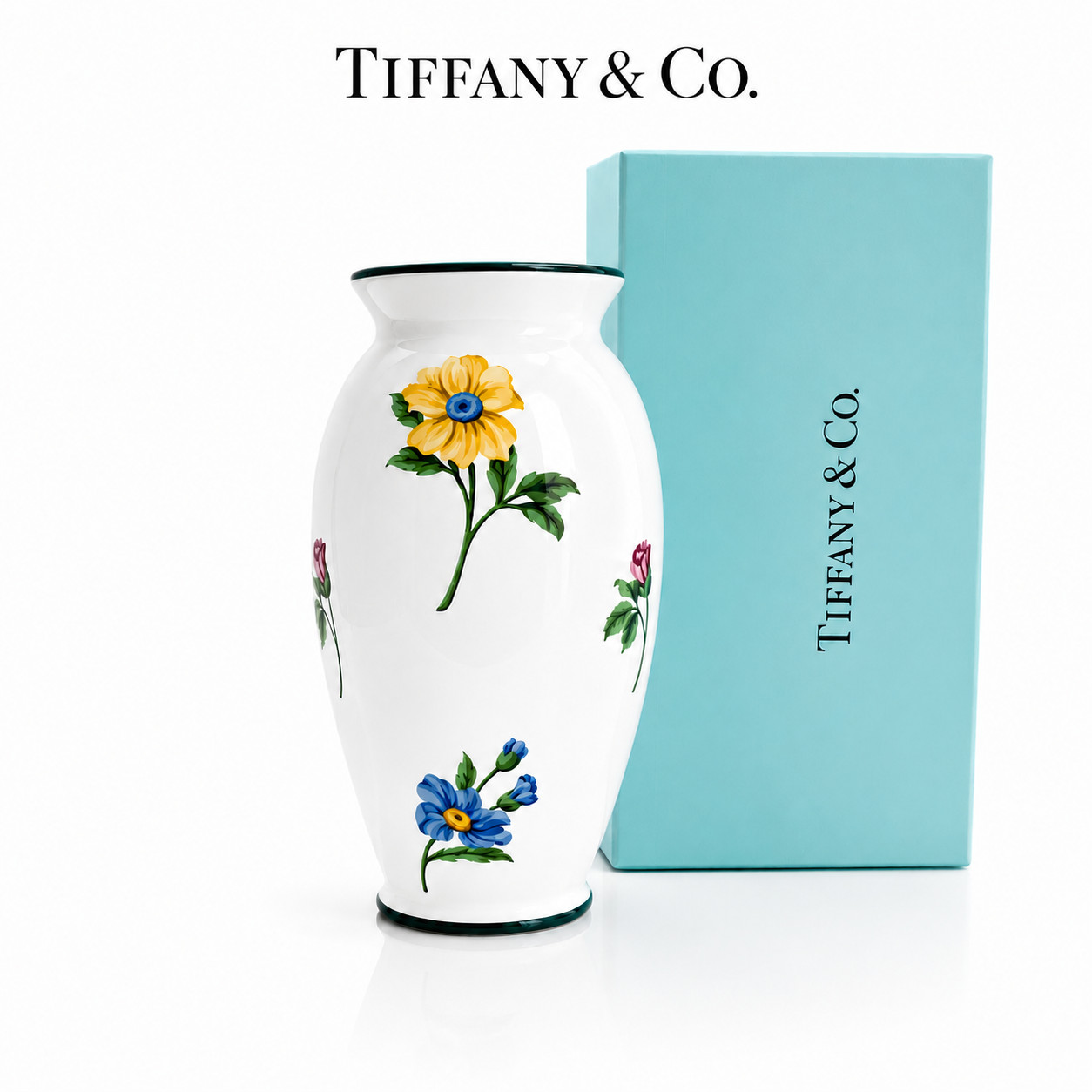 Tiffany & Co NIB Porcelain Vase 9