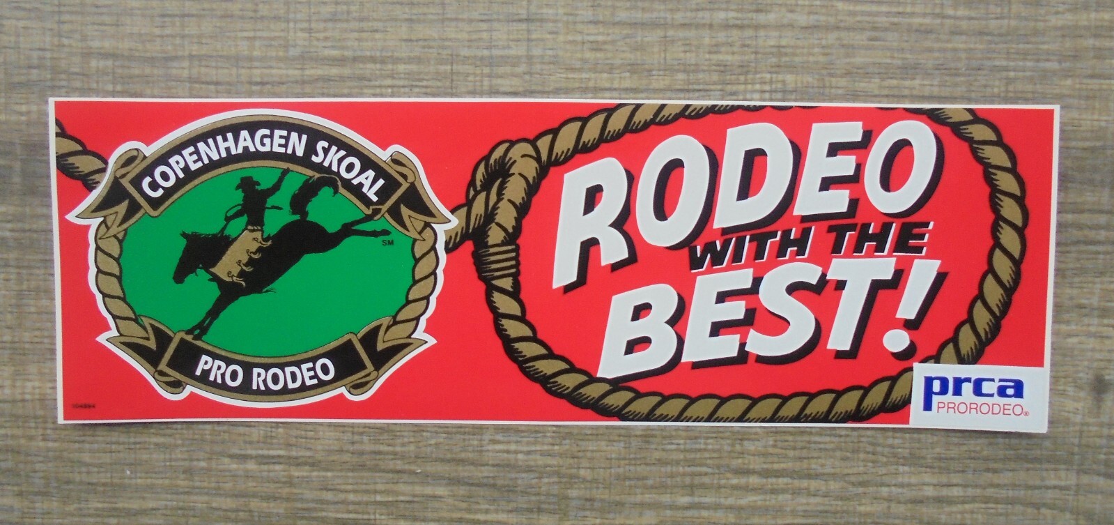 COPENHAGEN SKOAL PRO-RODEO PRCA BUMPER STICKER 