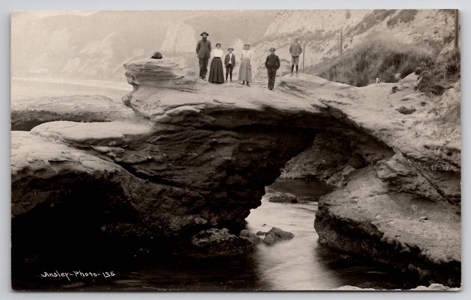 La Jolla Park RPPC People Natural Rock Alligator Head Arch Ocean Coast Postcard La Jolla Park RPPC People Natural Rock Alligator Head Arch Ocean Coast Postcard