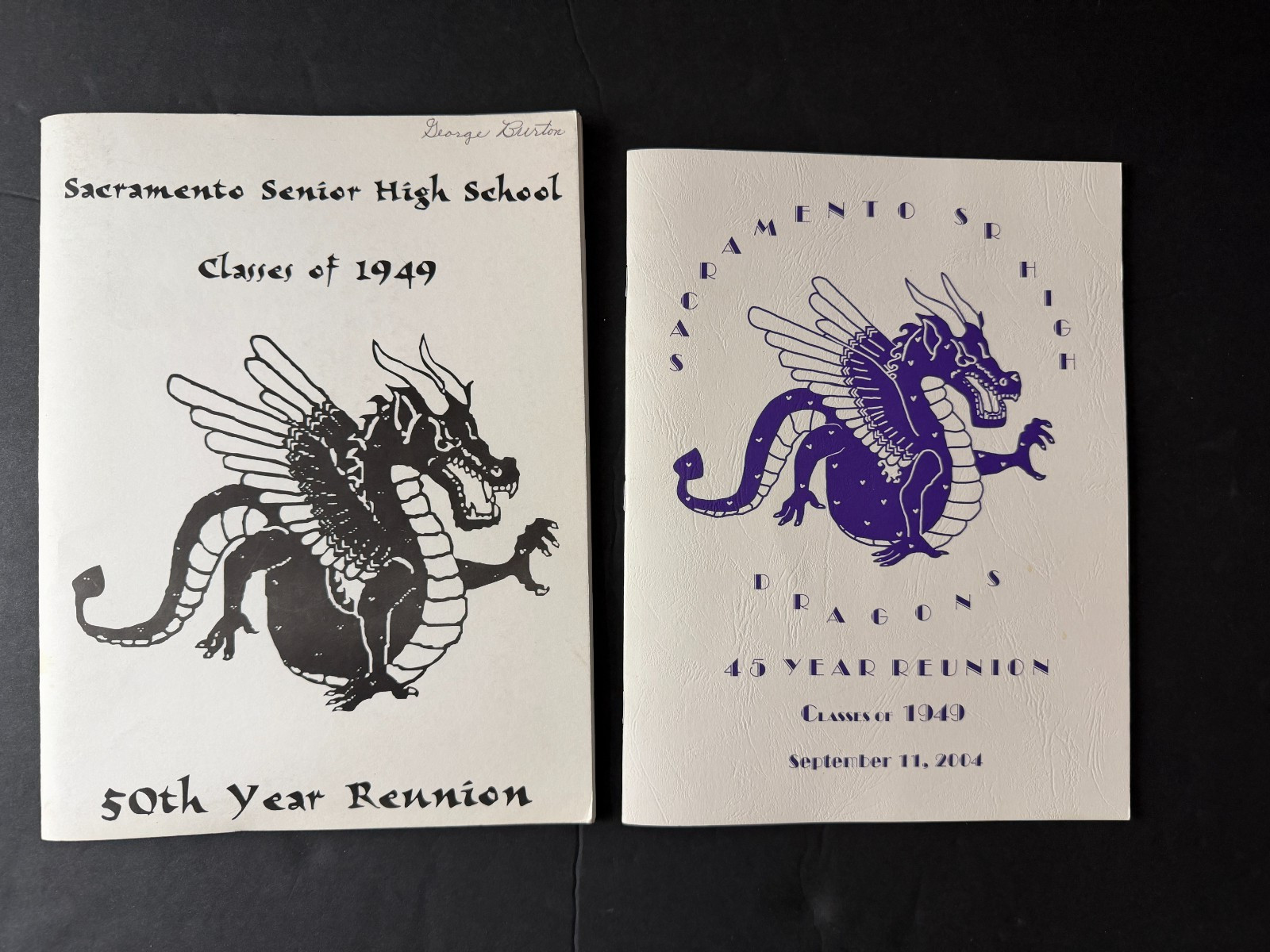 Sacramento High School Class 1949 Reunion Programs 1999 2004 Vintage Lot 2