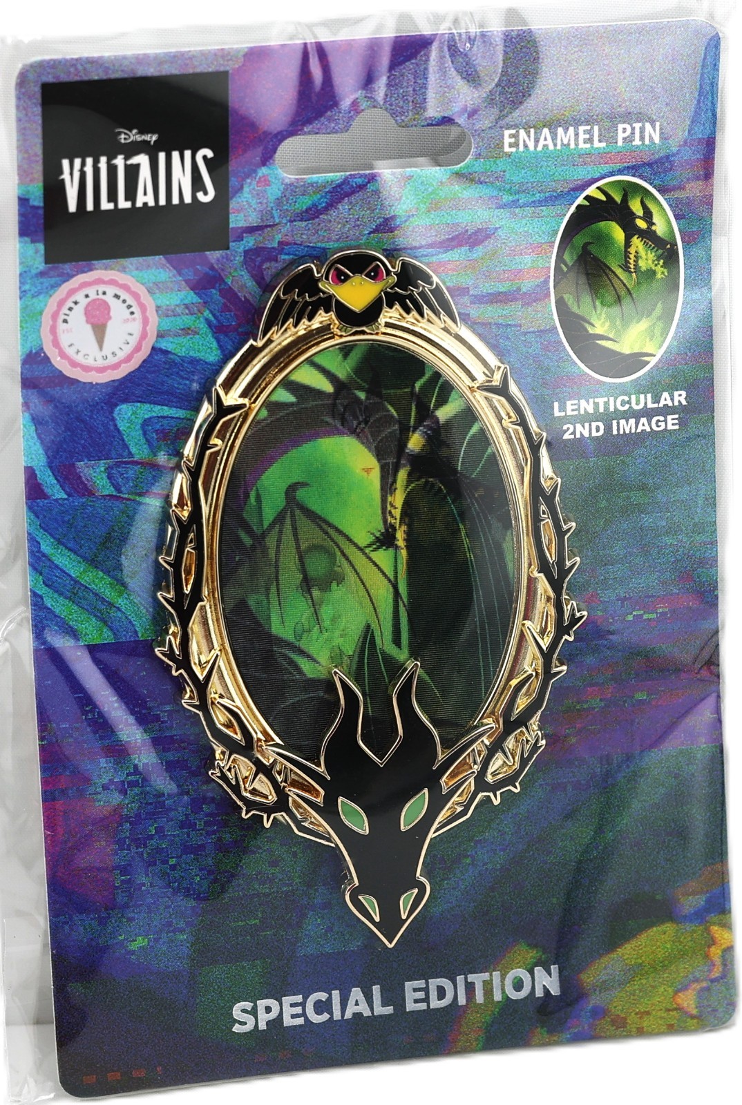 PALM Disney Maleficent & Dragon Shapeshifter Lenticular Pin LE200 PALM Disney Maleficent & Dragon Shapeshifter Lenticular Pin LE200