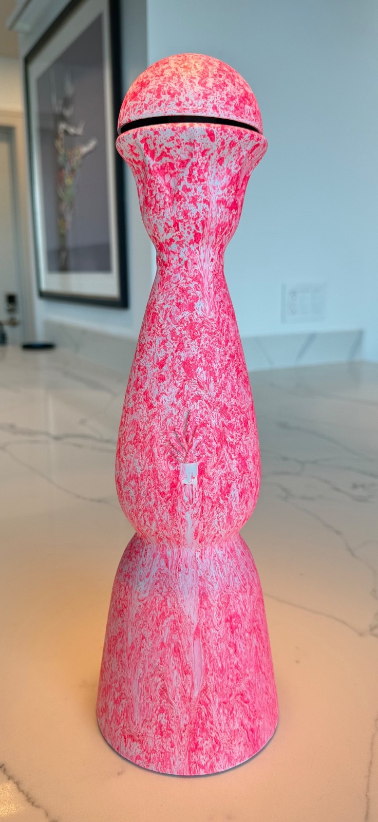 Clase Azul EMPTY 750ml Bottle Hand Painted Neon Pink Swirl 90s Graffiti Art