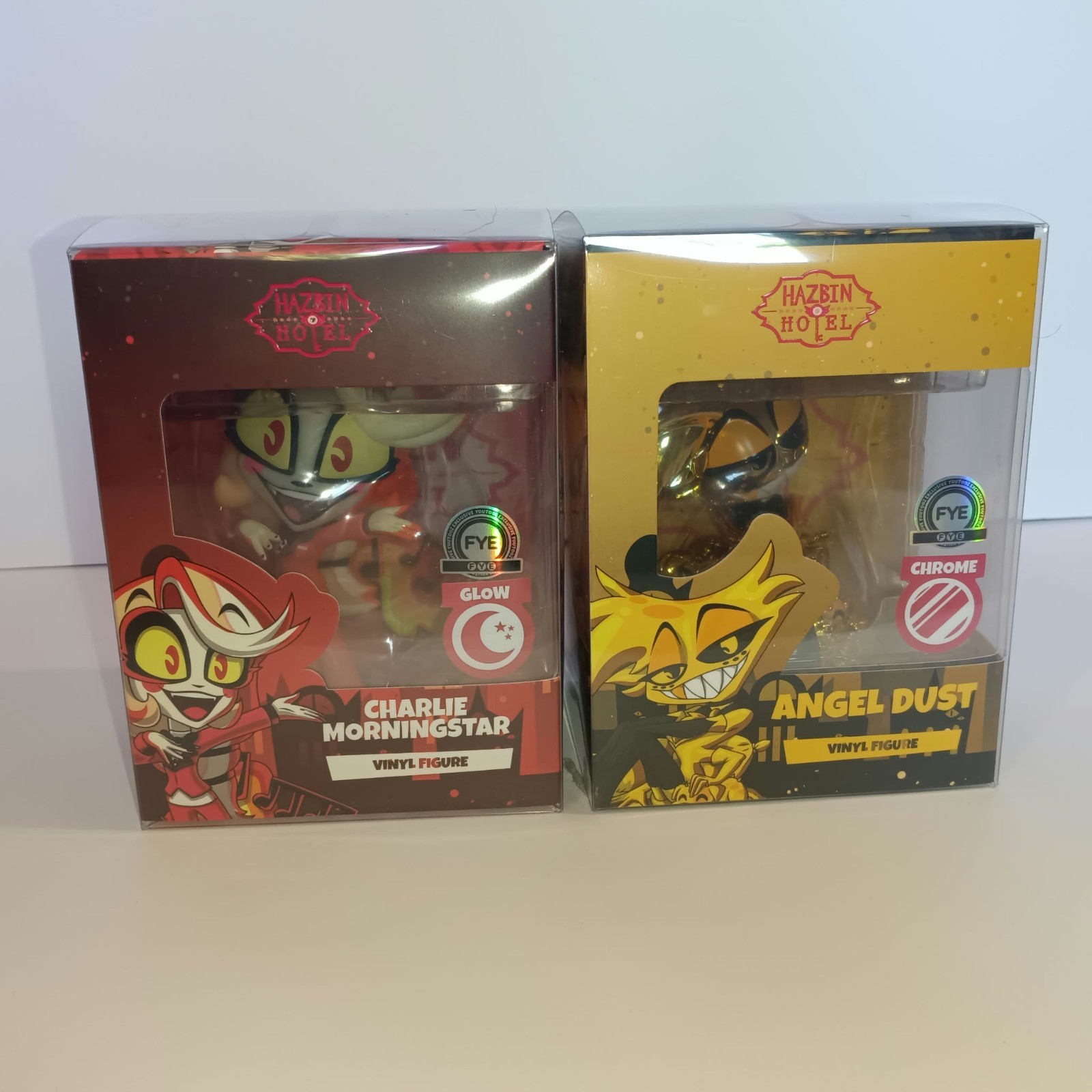 Youtooz Hazbin Hotel Glow in the Dark Charlie Morningstar + Gold  Angel Dust