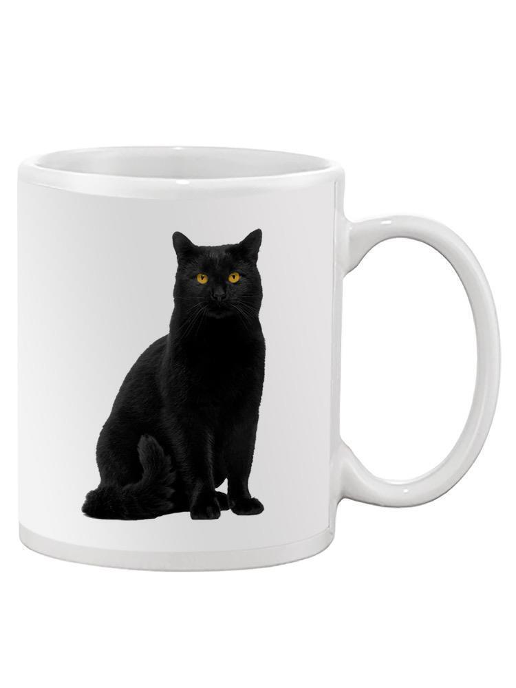 Sitting Black Cat Mug - SPIdeals Designs