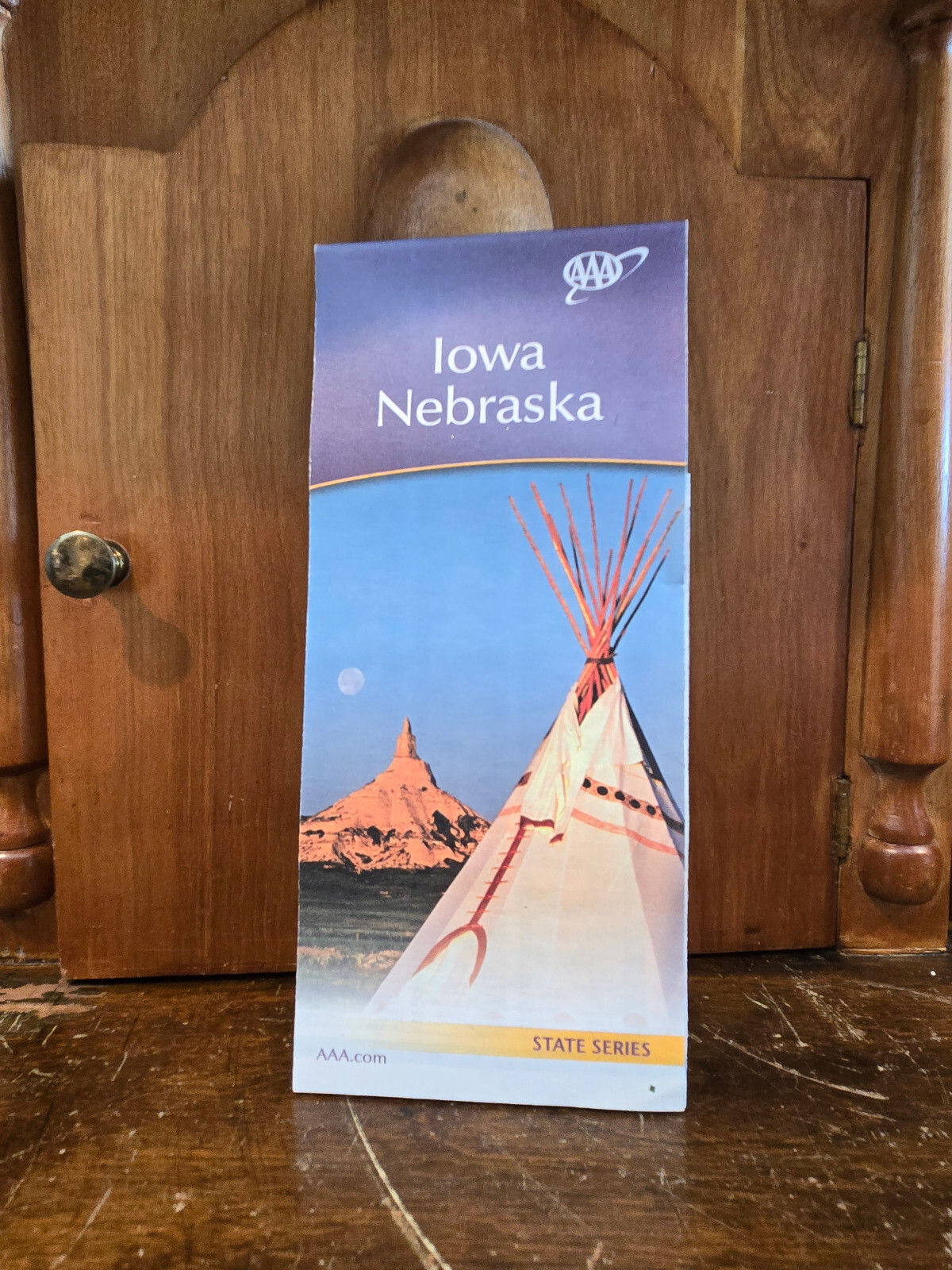 FOLDING MAP OF IOWA & NEBRASKA STATE SERIES / HUGE FOLDOUT 2012