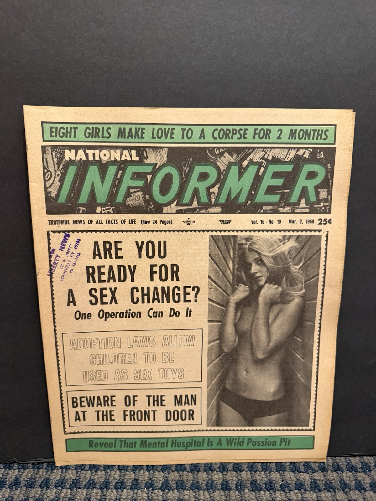 1969 March 2nd National Informer Newspaper, Are You Ready For Sex Change (VRN10C