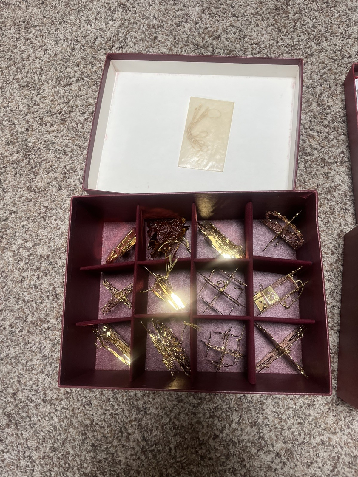 The Danbury Mint Gold Christmas Ornament Collection Lot Of 12