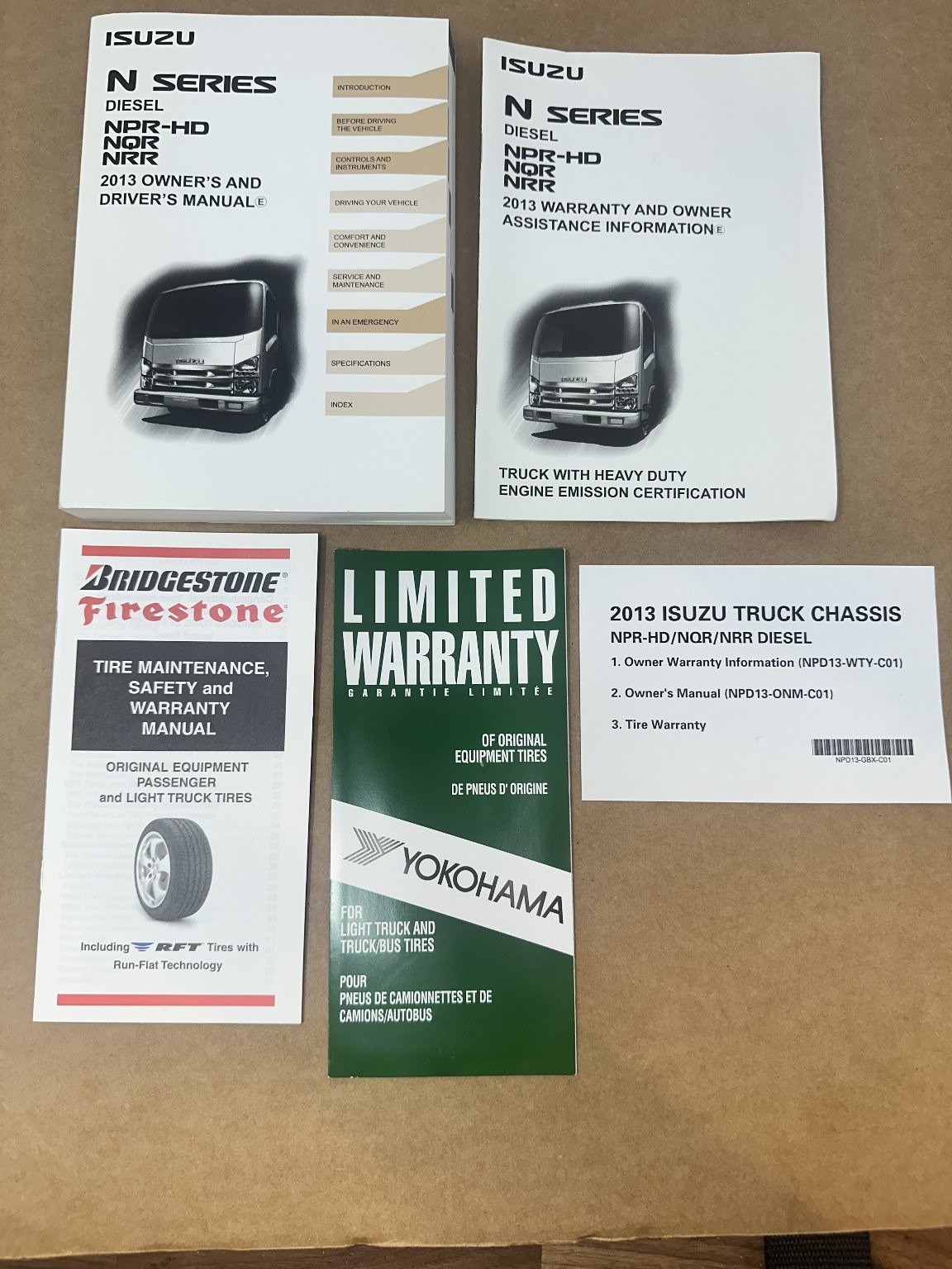 2013 Isuzu N Series Owner's Manual Set