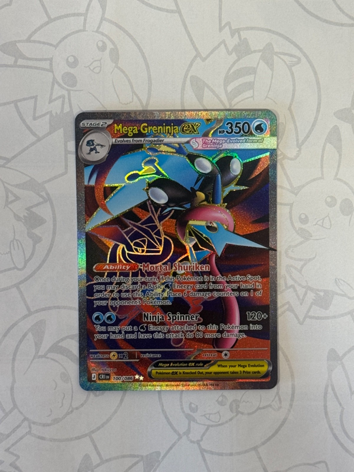 Pokemon TCG: Mega Greninja ex 100/086 Chaos Rising Holo: NM