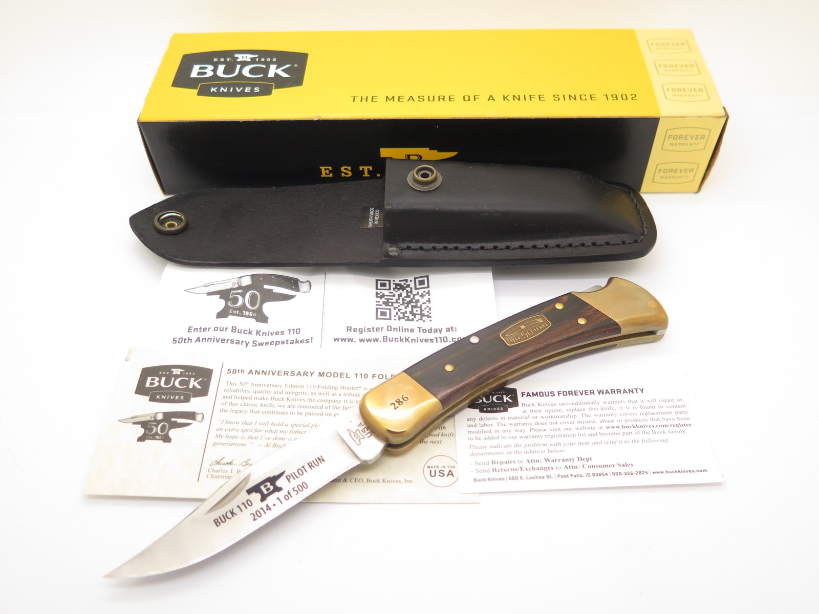 2014 Buck 110 Folding Hunter 50th #286 Pilot Run Limited Folding Lockback Knife 2014 Buck 110 Folding Hunter 50th #286 Pilot Run Limited Folding Lockback Knife