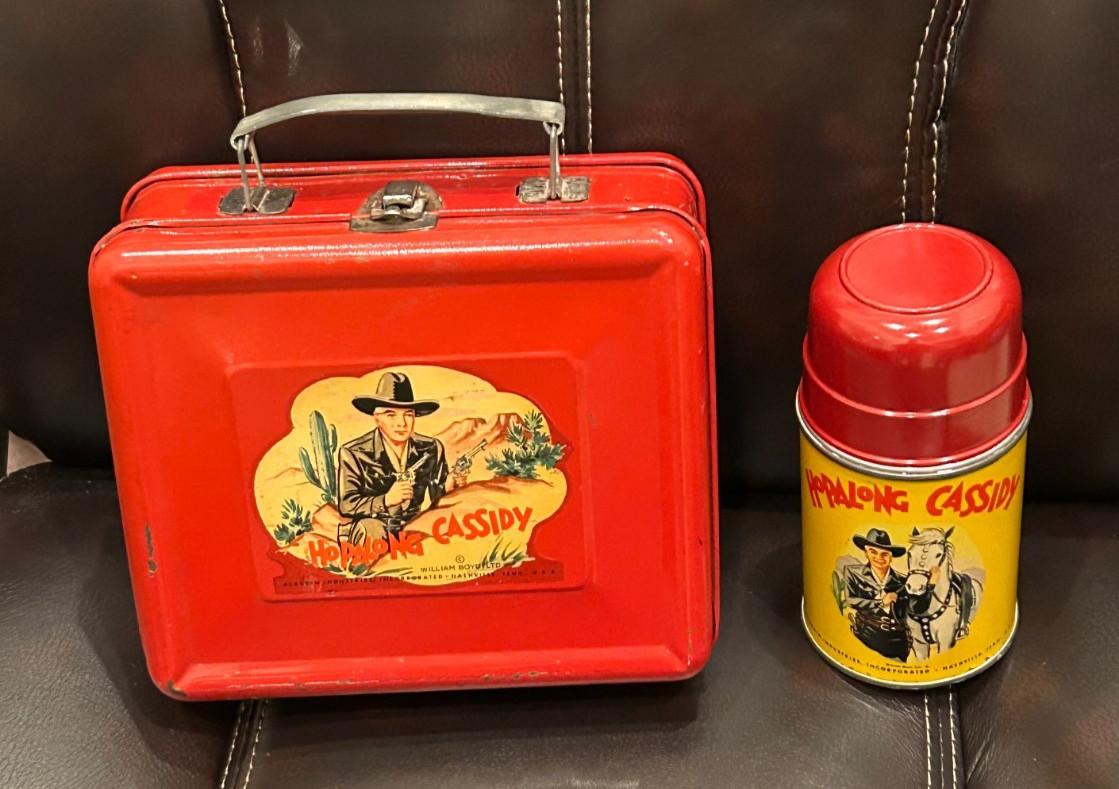 Exceptional 1950 Hopalong Cassidy Lunchbox & Thermos Started Lunchbox craze 