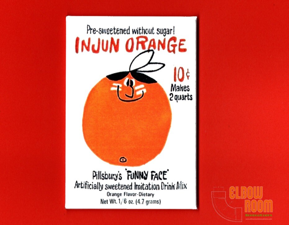 Funny Face 1964 Injun Orange drink mix pack ART 2x3\ Funny Face 1964 Injun Orange drink mix pack ART 2x3\