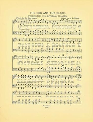 WASHINGTON AND JEFFERSON COLLEGE Song c1906 \ WASHINGTON AND JEFFERSON COLLEGE Song c1906 \
