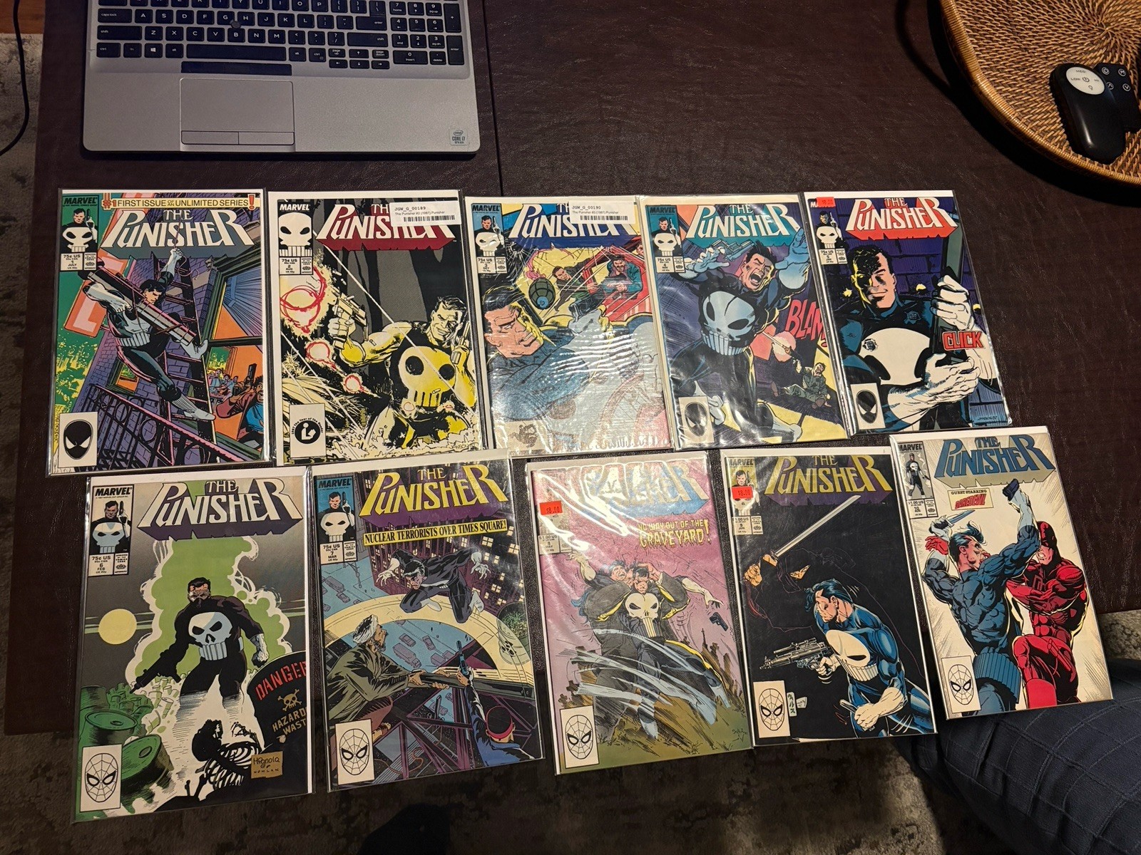 THE PUNISHER #1-10 ~ 1987-1988 MARVEL Comic Run Lot 1,2,3,4,5,6,7,8,9,10
