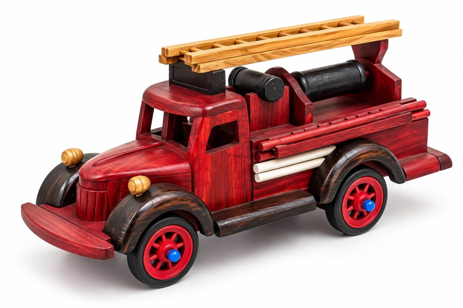 Handcrafted Wooden Vintage Logging Truck Model Wooden Vehicle Sculpture Gift Dec