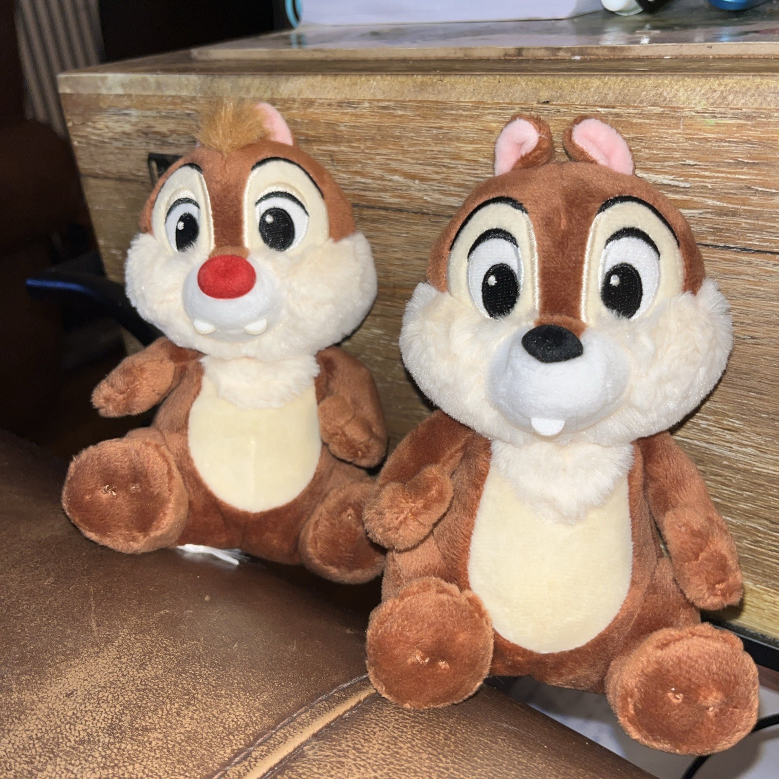 Disney World Parks Chip and Dale Plush Set of 2 Chipmunks Stuffed Animal Toy 6\