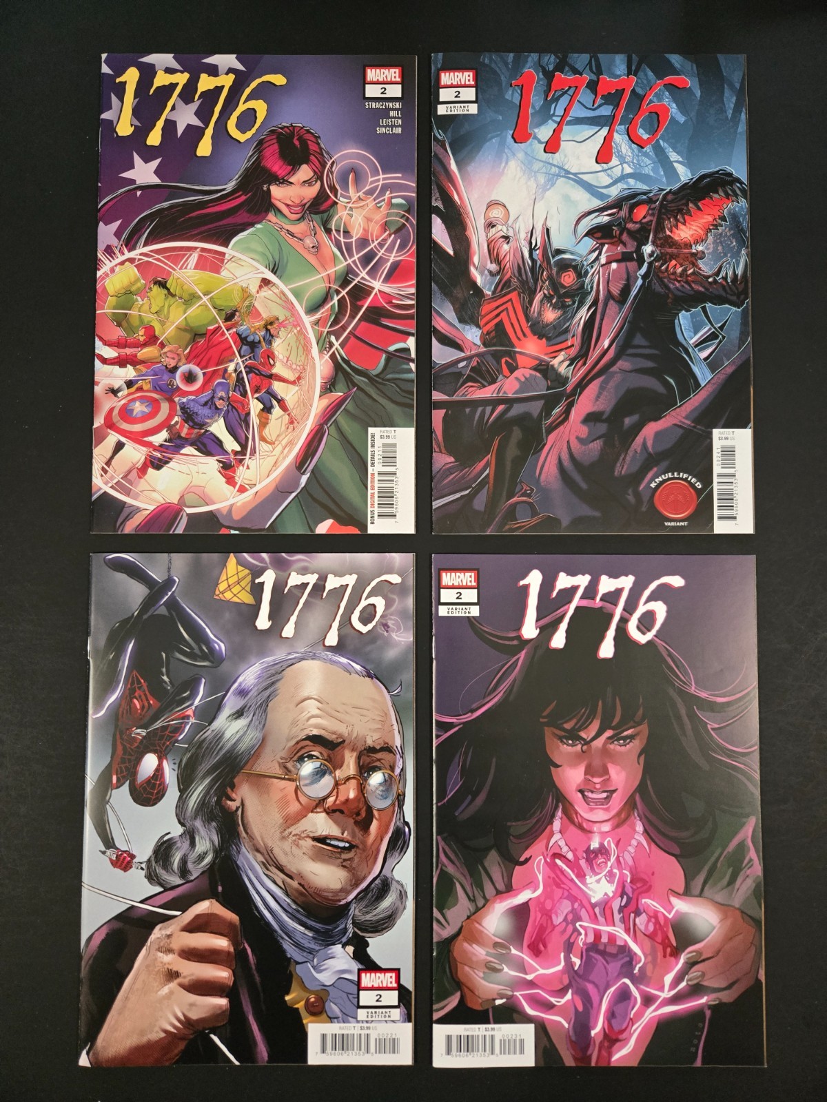 1776 #2, Lot of 4 Standard Covers, NM/Better, Marvel, 1st 1776 #2, Lot of 4 Standard Covers, NM/Better, Marvel, 1st