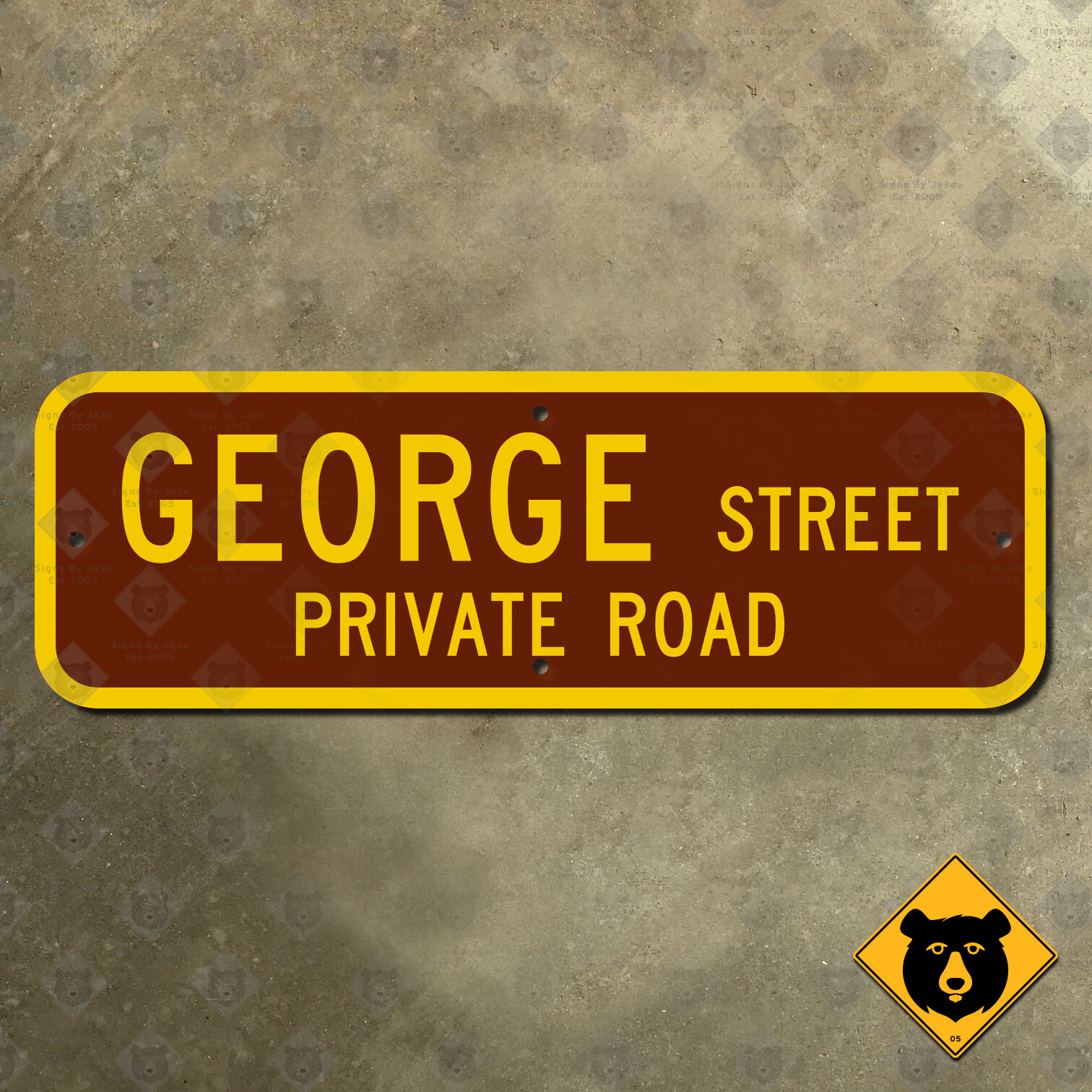 New York George Street road highway sign Adirondack Park 21x7