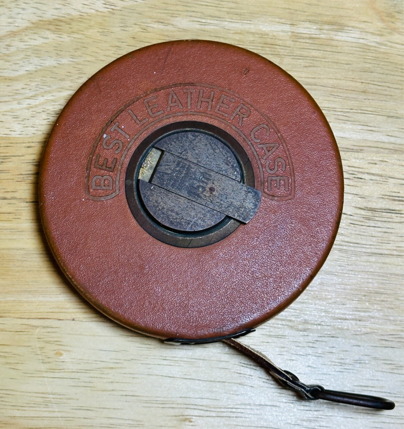 Antique Best Tape Measure Leather Case  15 Meters Made in West Germany Tested
