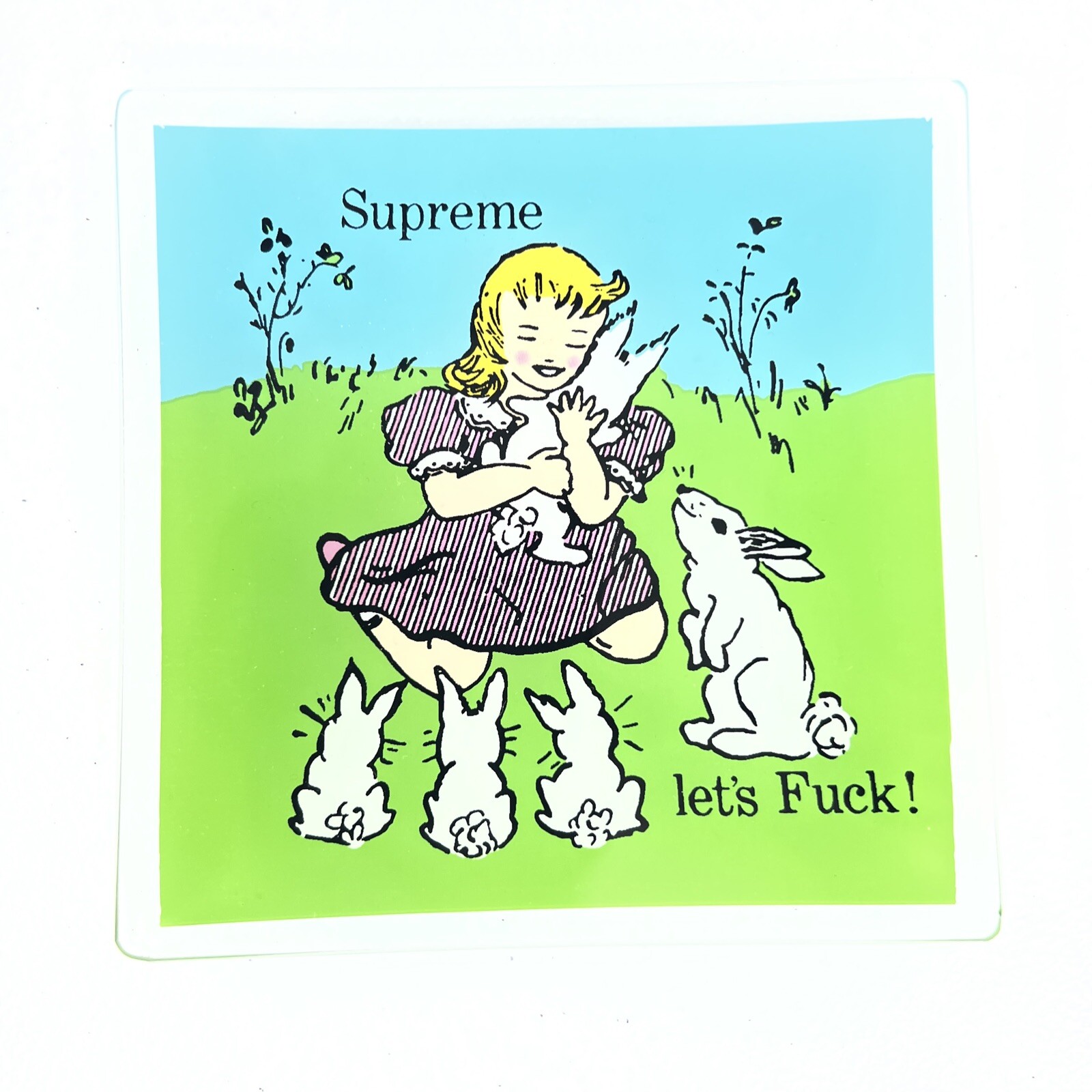Supreme Rare Lets **** Rabbit & Girl Glass Ash Tray FW16 Ashtray