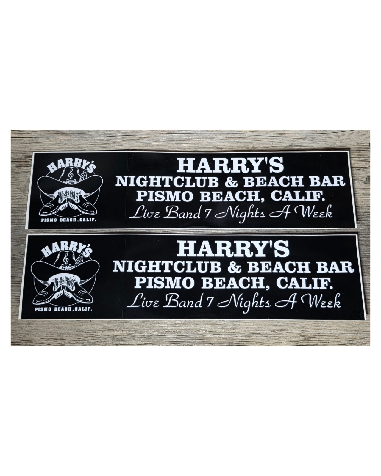 Vtg Harry's Night Club Beach Bar Pismo Beach CA Rare 80s/90s Bumper Sticker SLO