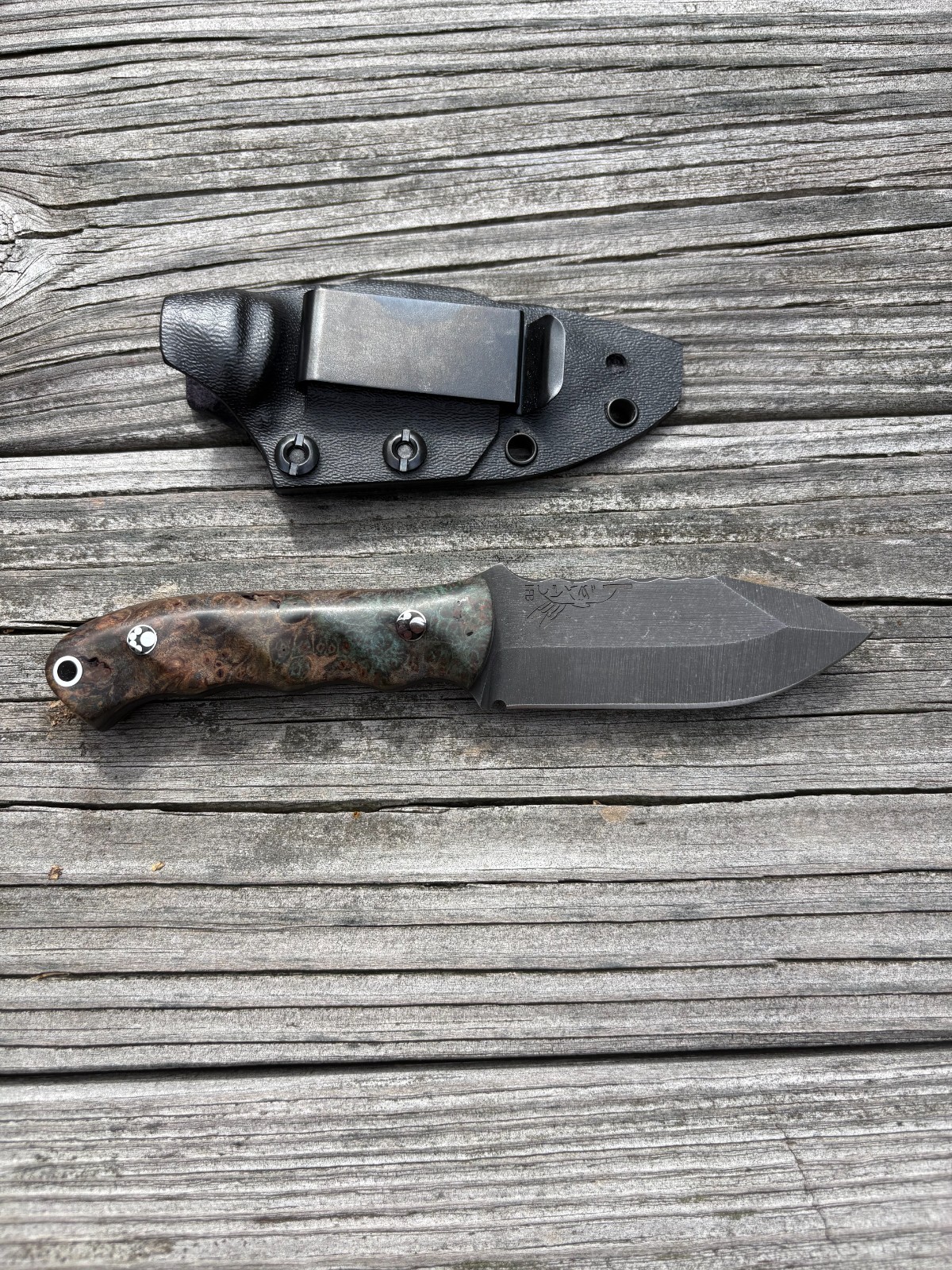 Half Face Blades Disaster Cub Dyed Black Ash Aluminum Paw Pins Rock Work CPM3V Half Face Blades Disaster Cub Dyed Black Ash Aluminum Paw Pins Rock Work CPM3V