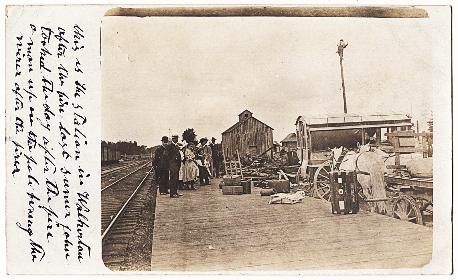 RPPC Walkerton Ontario Canada - Depot Railroad Train Station m. 1909 antique pc RPPC Walkerton Ontario Canada - Depot Railroad Train Station m. 1909 antique pc