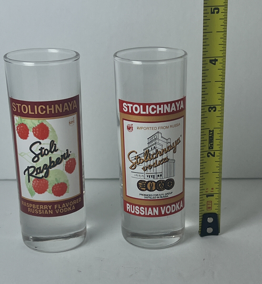 Stolichnaya Russian Vodka Shot Glasses Set Of 2 Stolichnaya Russian Vodka Shot Glasses Set Of 2