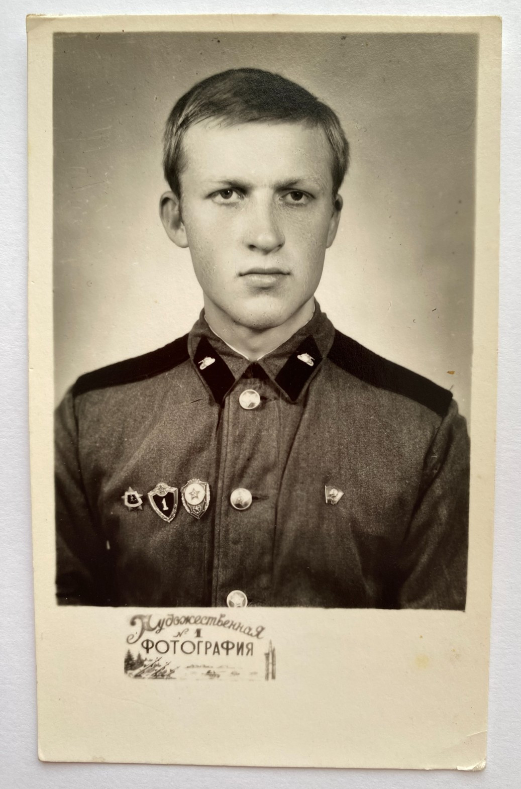 Handsome young man soldier military affectionate guy gay interest Vintage Photo