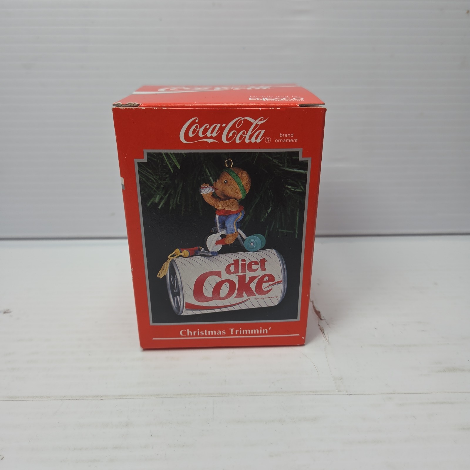 Vintage Diet Coke Christmas Trimmin' Coca-Cola Ornament Enesco NIB 