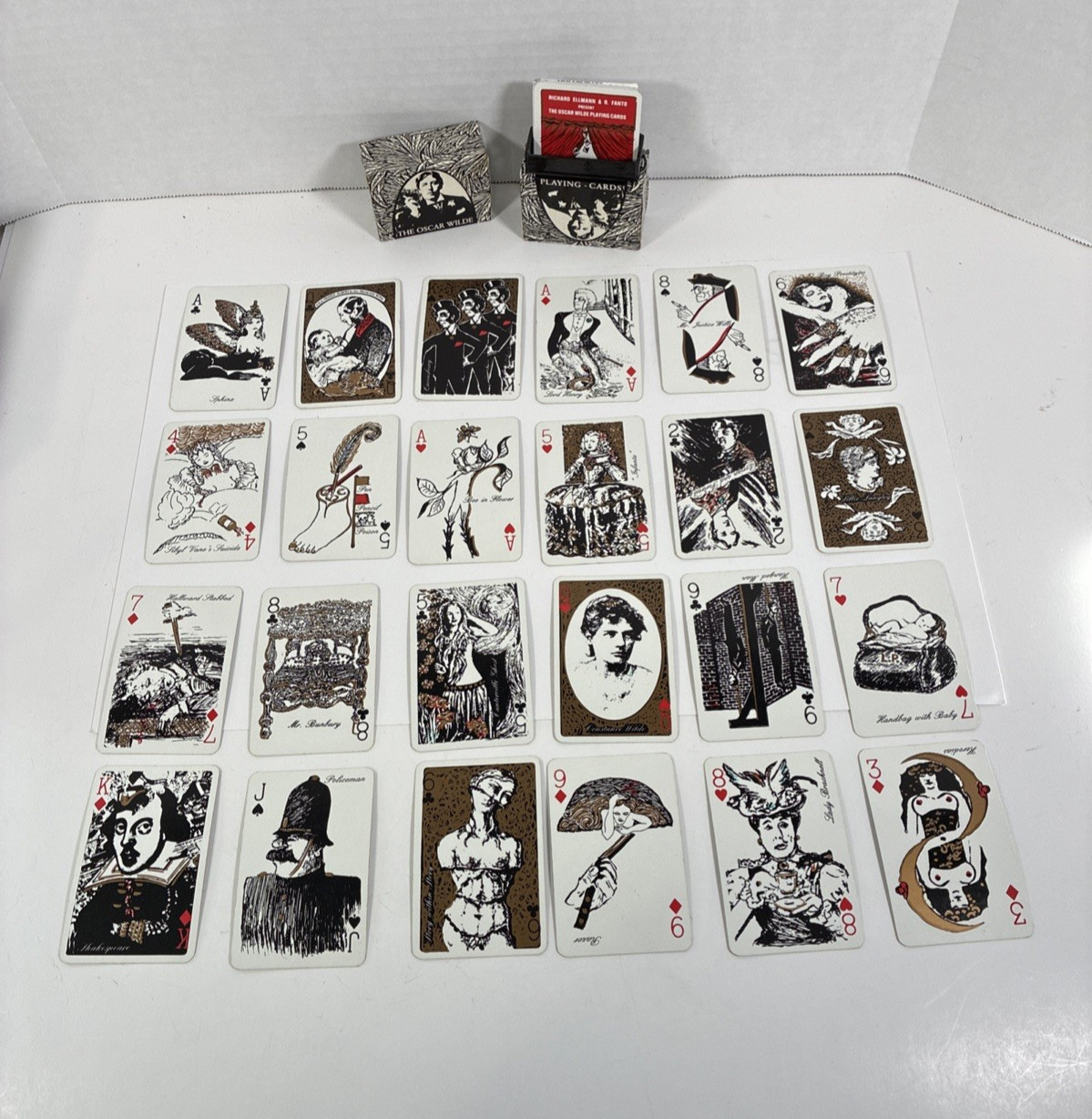 Vintage OSCAR WILDE PLAYING CARDS by Ellman & Fanto - 1986