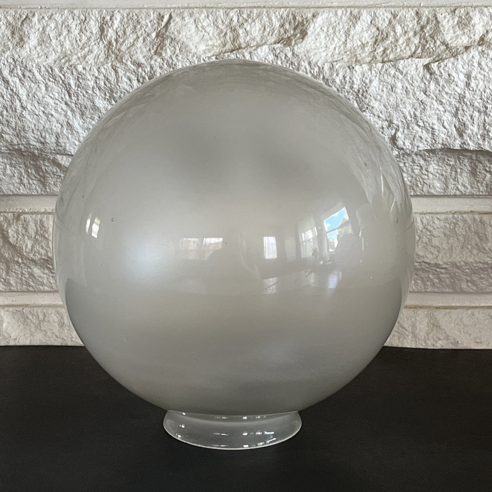 Vintage NOS 8” Smokey Grey Round Ball Glass Swag Pendant Light Shade Globe Vintage NOS 8” Smokey Grey Round Ball Glass Swag Pendant Light Shade Globe