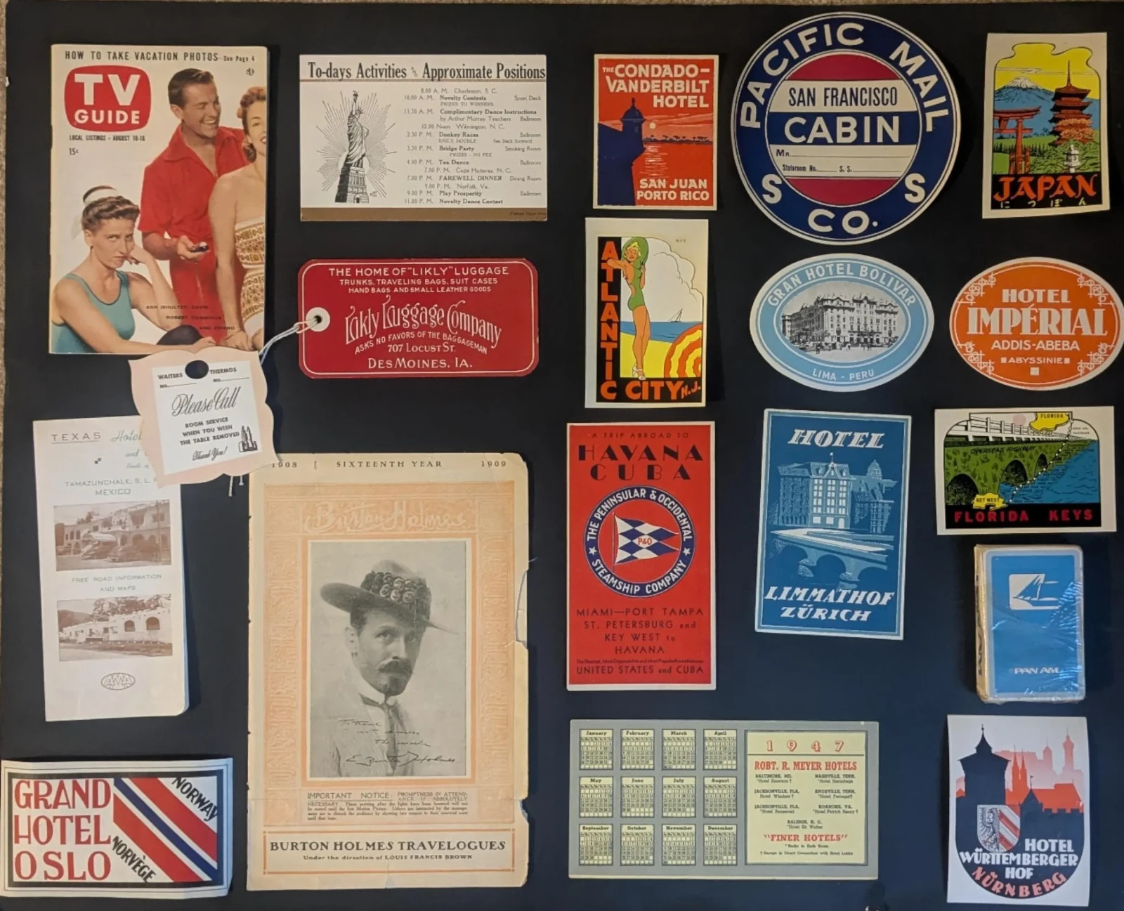 Curated Vintage Travel Ephemera Lot (20) – 1919–1950s Maps, Labels, Cards Curated Vintage Travel Ephemera Lot (20) – 1919–1950s Maps, Labels, Cards