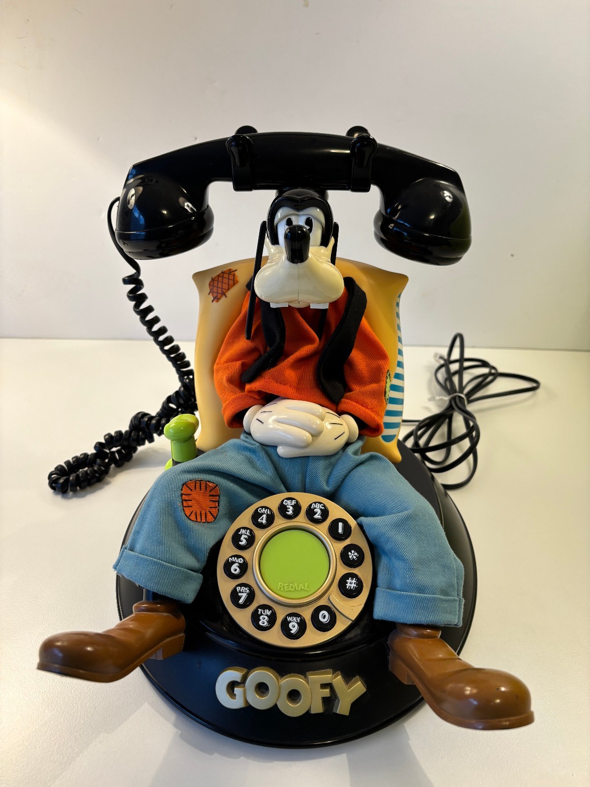 Vintage Disney Animated Talking Goofy Telephone Corded Landline 1990s WORKS