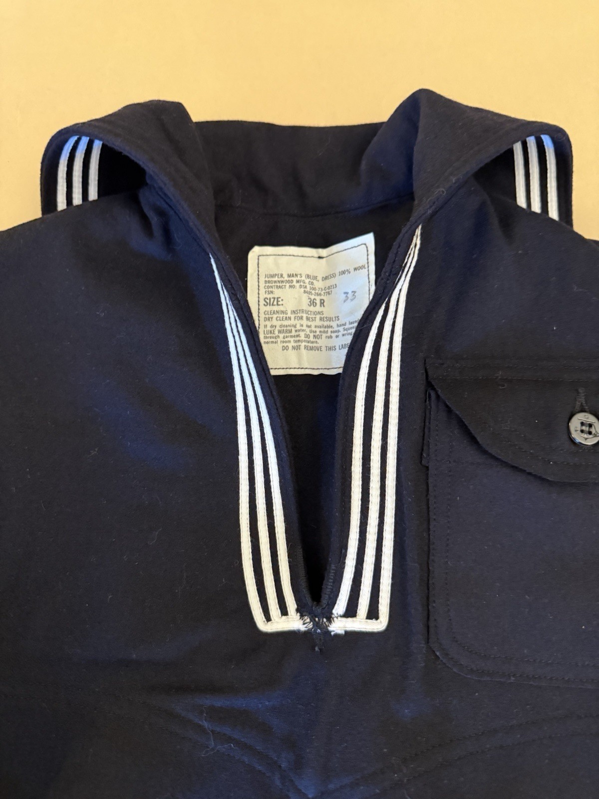 VTG US Navy Dress Blue Wool Crackerjack Jumper Sailor Uniform Shirt Lot of 2 